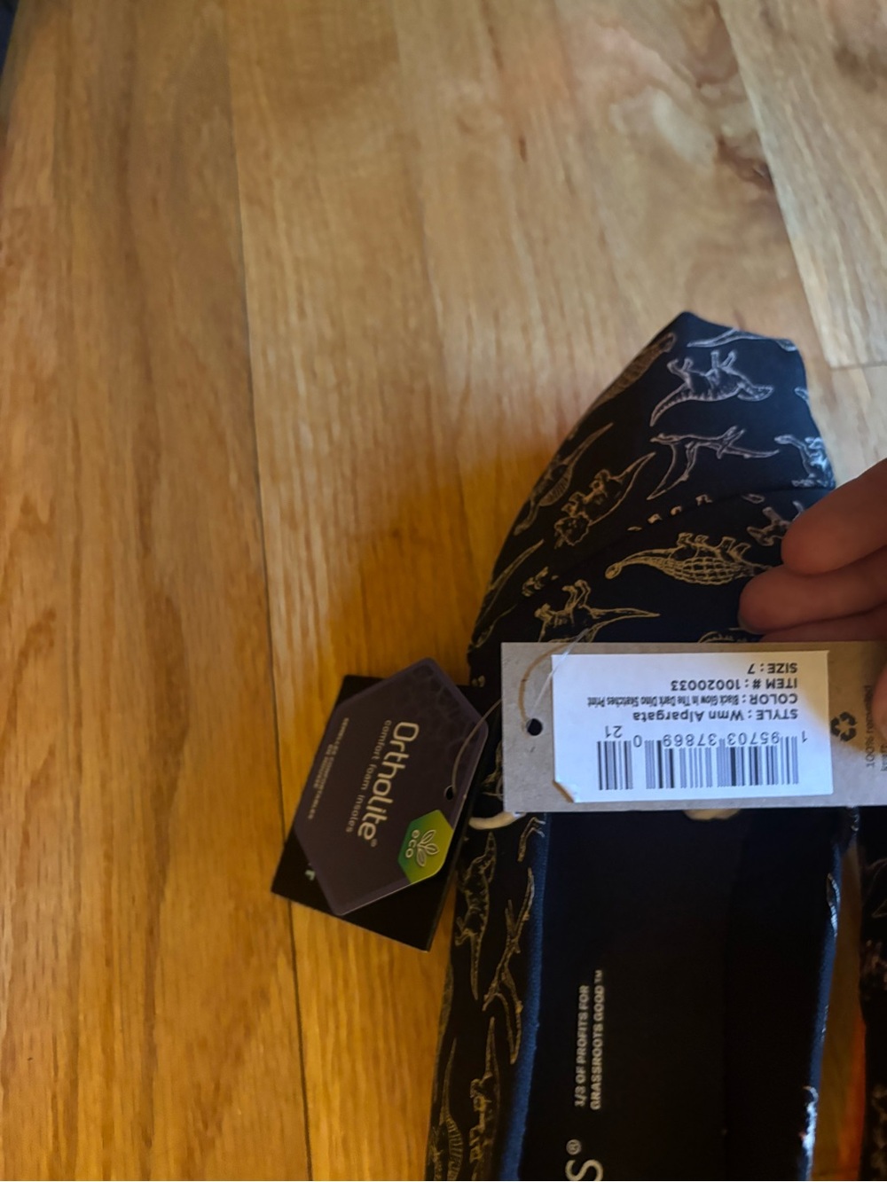 Glow in the Dark TOMS Dinosaur Print Classics - Picture 4 of 4